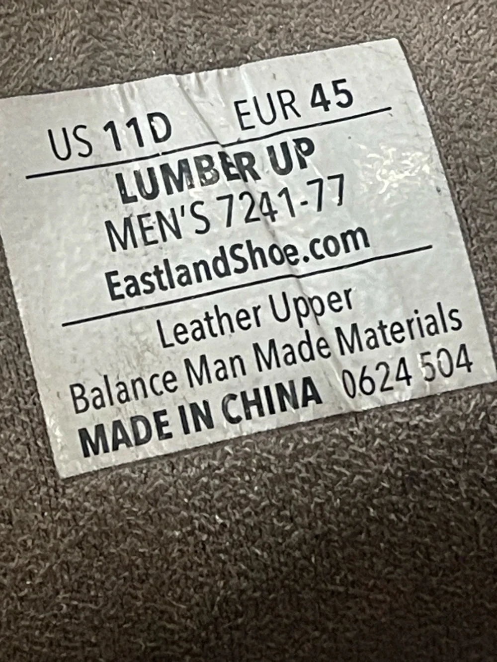 Eastland Shoe Men Lumber up Boot - Brown/Olive Size 11D NEW